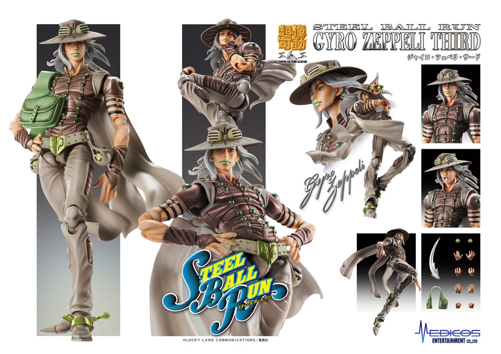 JoJo's Bizarre Adventure Part7 Steel Ball Run Super Action Actionfigur Chozokado Johnny Joestar Second 15 cm Figmas Yokina
