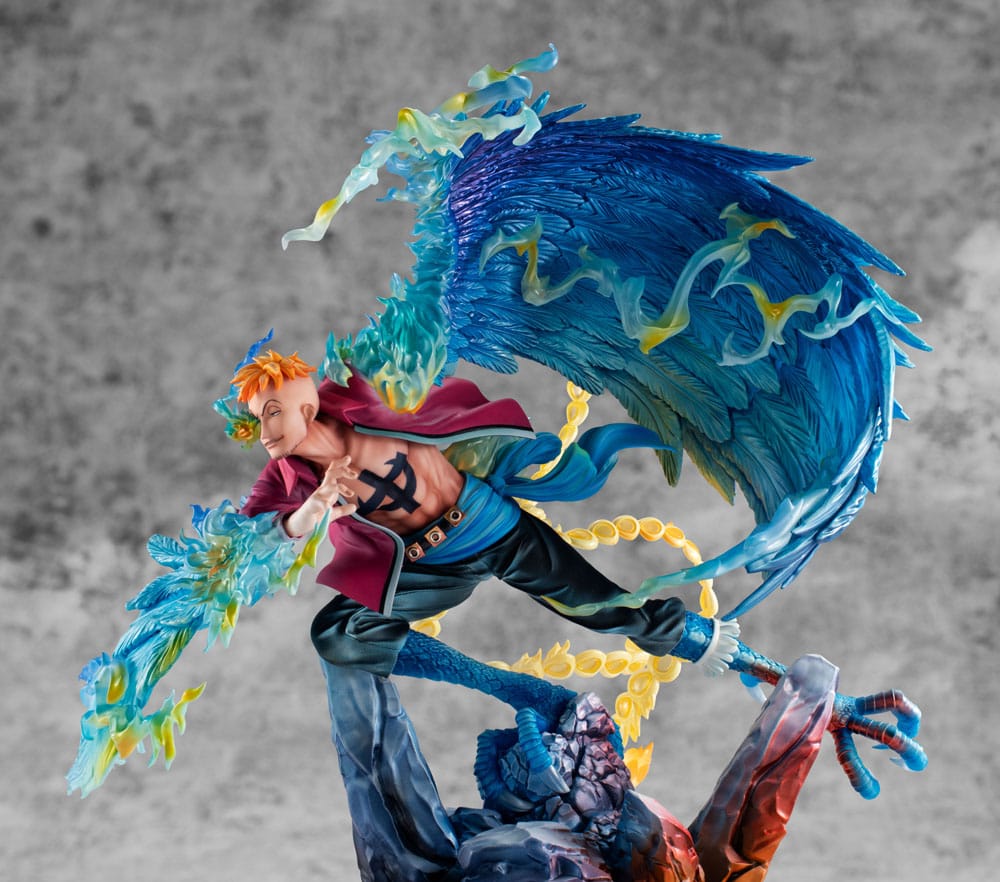One Piece P.O.P MAS Maximum PVC Statue Marco the Phoenix Leader of 1st group of Whitebeard Pirates 32 cm Prizefiguren Yokina