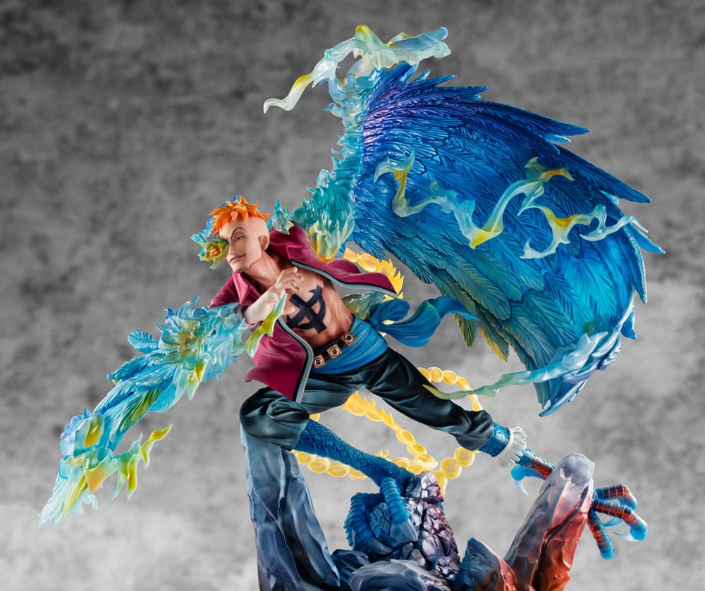 One Piece P.O.P MAS Maximum PVC Statue Marco the Phoenix Leader of 1st group of Whitebeard Pirates 32 cm Prizefiguren Yokina