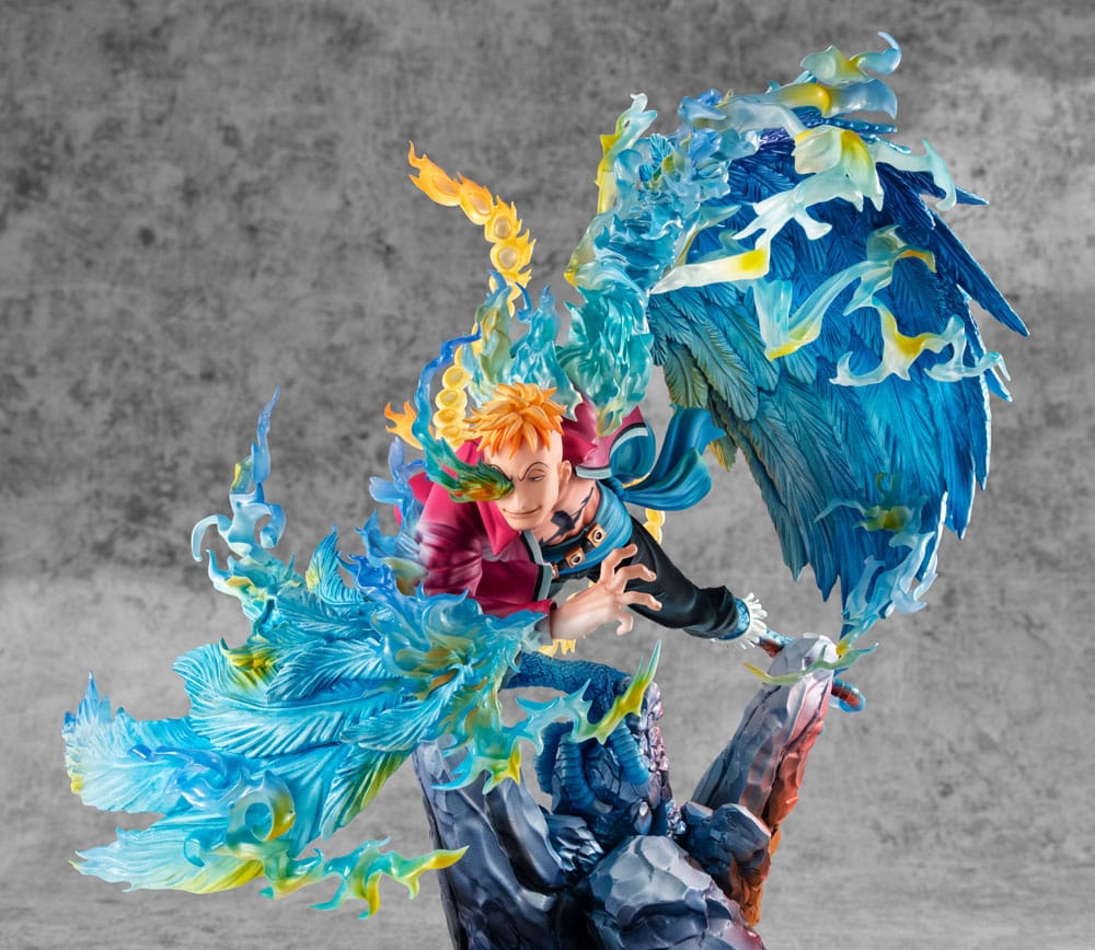 One Piece P.O.P MAS Maximum PVC Statue Marco the Phoenix Leader of 1st group of Whitebeard Pirates 32 cm Prizefiguren Yokina