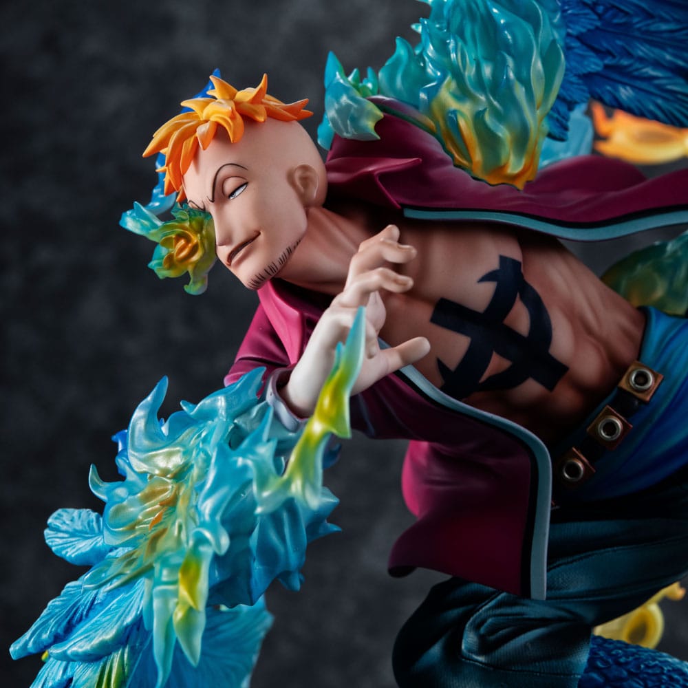 One Piece P.O.P MAS Maximum PVC Statue Marco the Phoenix Leader of 1st group of Whitebeard Pirates 32 cm Prizefiguren Yokina