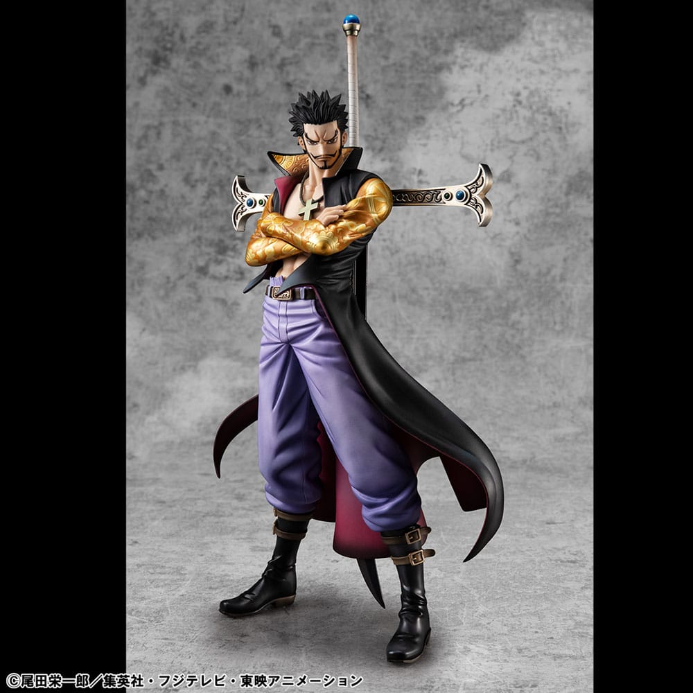 One Piece P.O.P SA-MAXIMUM PVC Statue Hawk Eye Dracule Mihawk Ver. R 29 cm Prizefiguren Yokina