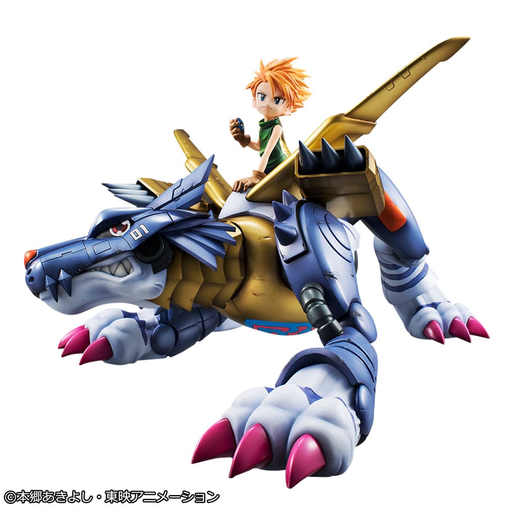 Digimon Adventure Precious G.E.M. Serie PVC Statue Metal Garurumon & Ishida Yamato 30 cm Prizefiguren Yokina