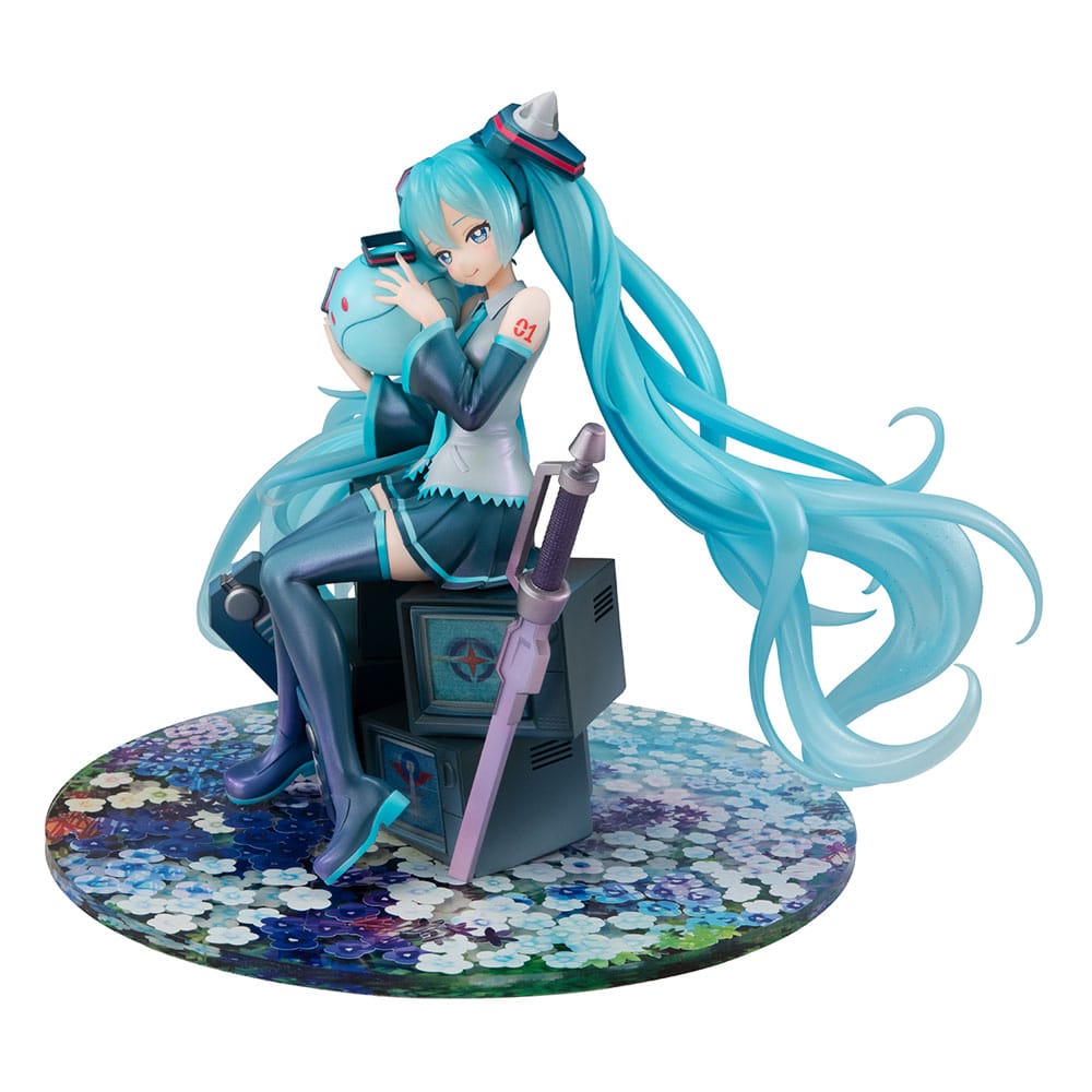 Mobile Suit Gundam x Hatsune Miku Lucrea PVC Statue Hatsune Miku x OO Gundam 45th Anniversary 17 cm Prizefiguren Yokina