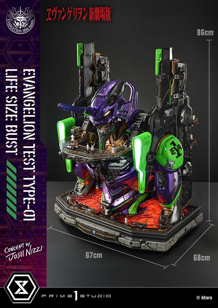 Neon Genesis Evangelion Büste 1/1 Test Type-01 (Concept by Josh Nizzi) 86 cm Scalefiguren Yokina