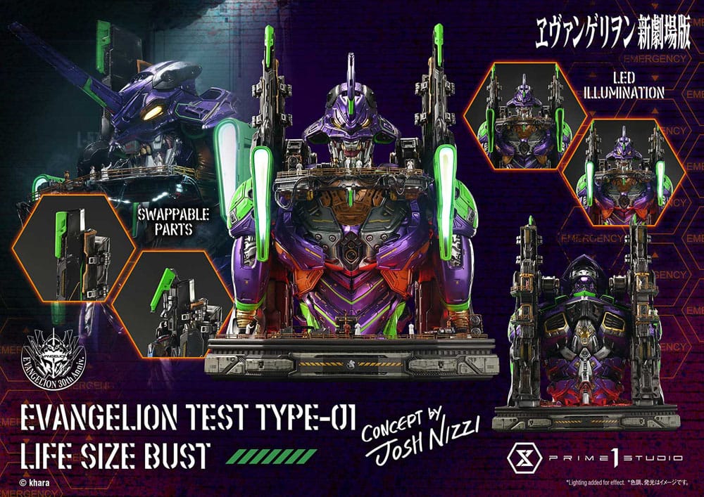 Neon Genesis Evangelion Büste 1/1 Test Type-01 (Concept by Josh Nizzi) Bonus Ver. 86 cm Scalefiguren Yokina