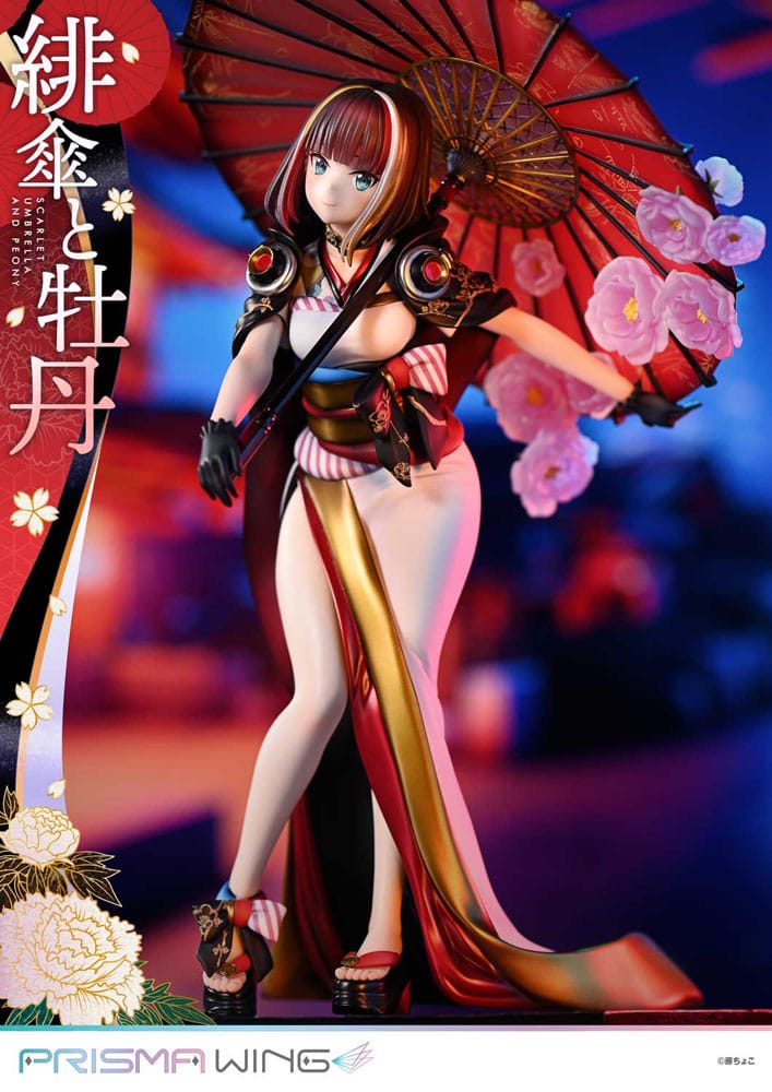 Original Illustration by Fuzichoco Prisma Wing PVC Statue 1/7 Scarlet Umbrella And Peony 28 cm Scalefiguren Yokina