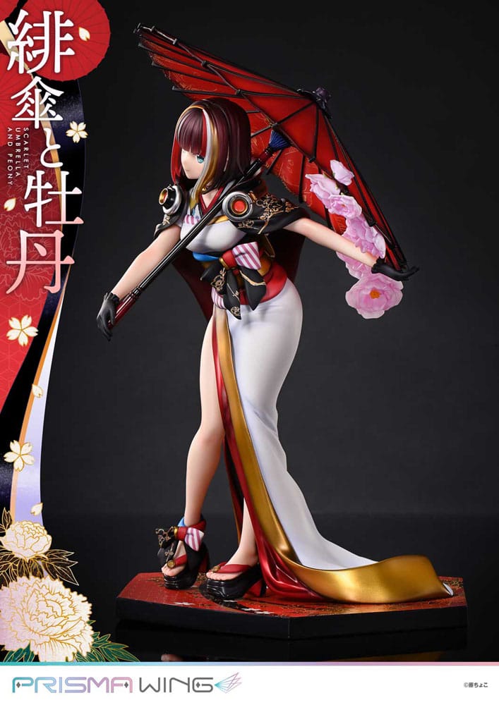 Original Illustration by Fuzichoco Prisma Wing PVC Statue 1/7 Scarlet Umbrella And Peony 28 cm Scalefiguren Yokina