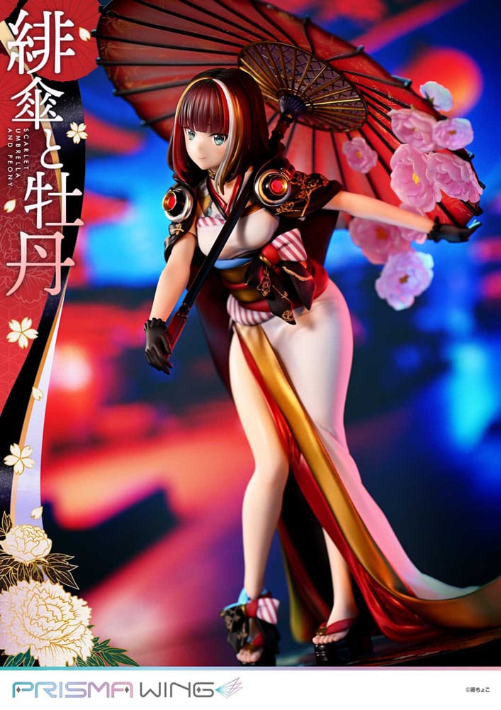Original Illustration by Fuzichoco Prisma Wing PVC Statue 1/7 Scarlet Umbrella And Peony 28 cm Scalefiguren Yokina