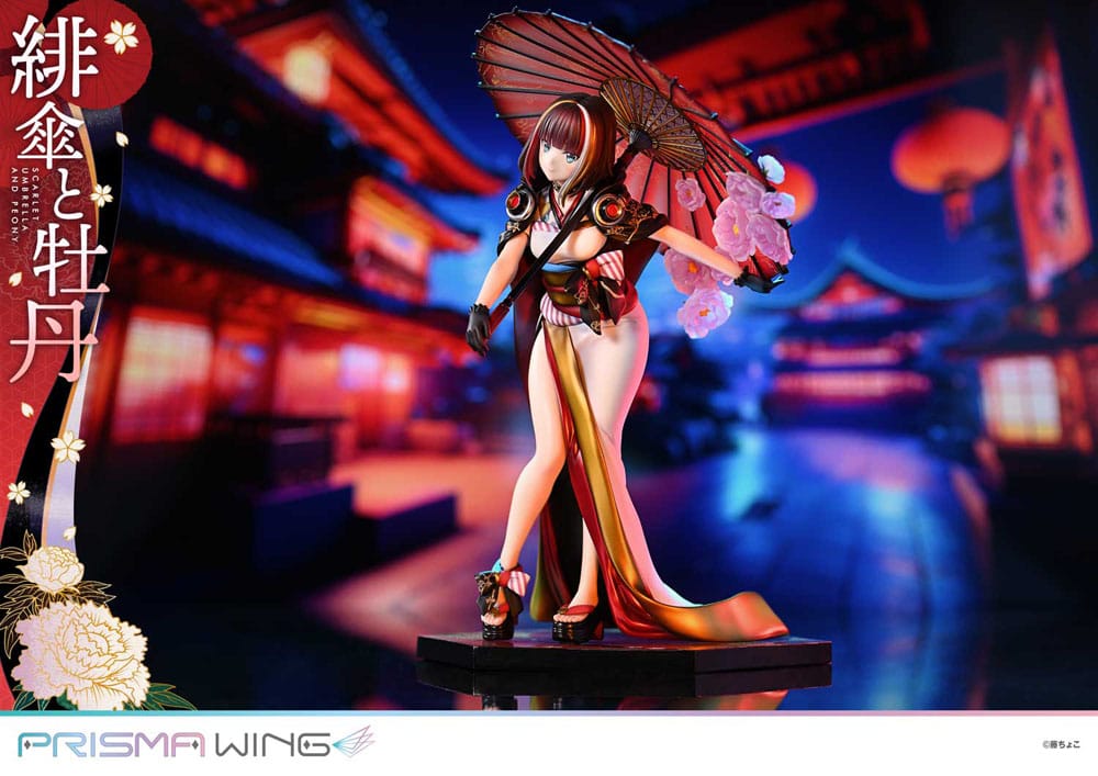 Original Illustration by Fuzichoco Prisma Wing PVC Statue 1/7 Scarlet Umbrella And Peony 28 cm Scalefiguren Yokina