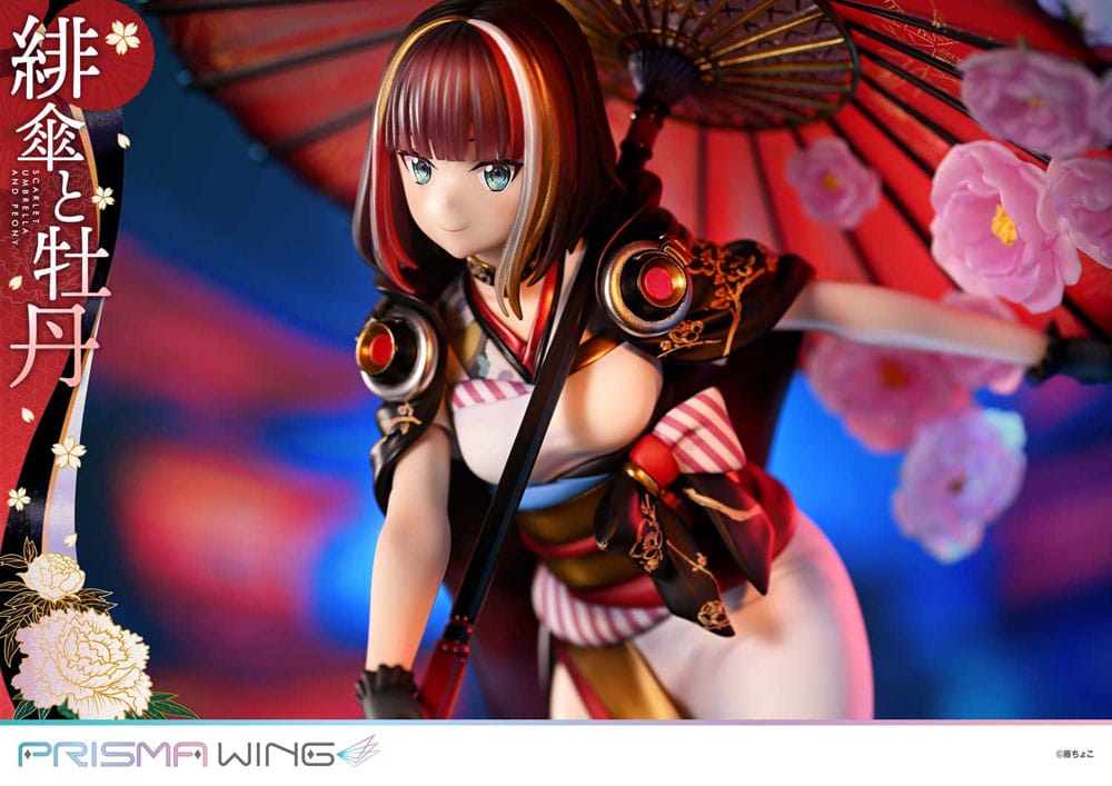 Original Illustration by Fuzichoco Prisma Wing PVC Statue 1/7 Scarlet Umbrella And Peony 28 cm Scalefiguren Yokina