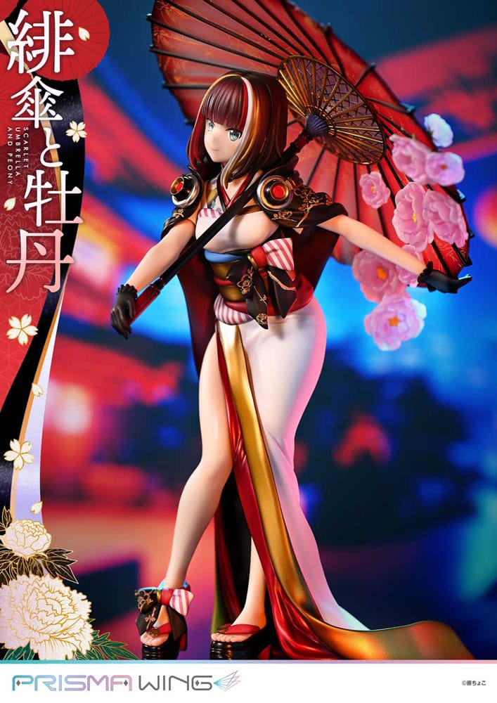 Original Illustration by Fuzichoco Prisma Wing PVC Statue 1/7 Scarlet Umbrella And Peony 28 cm Scalefiguren Yokina
