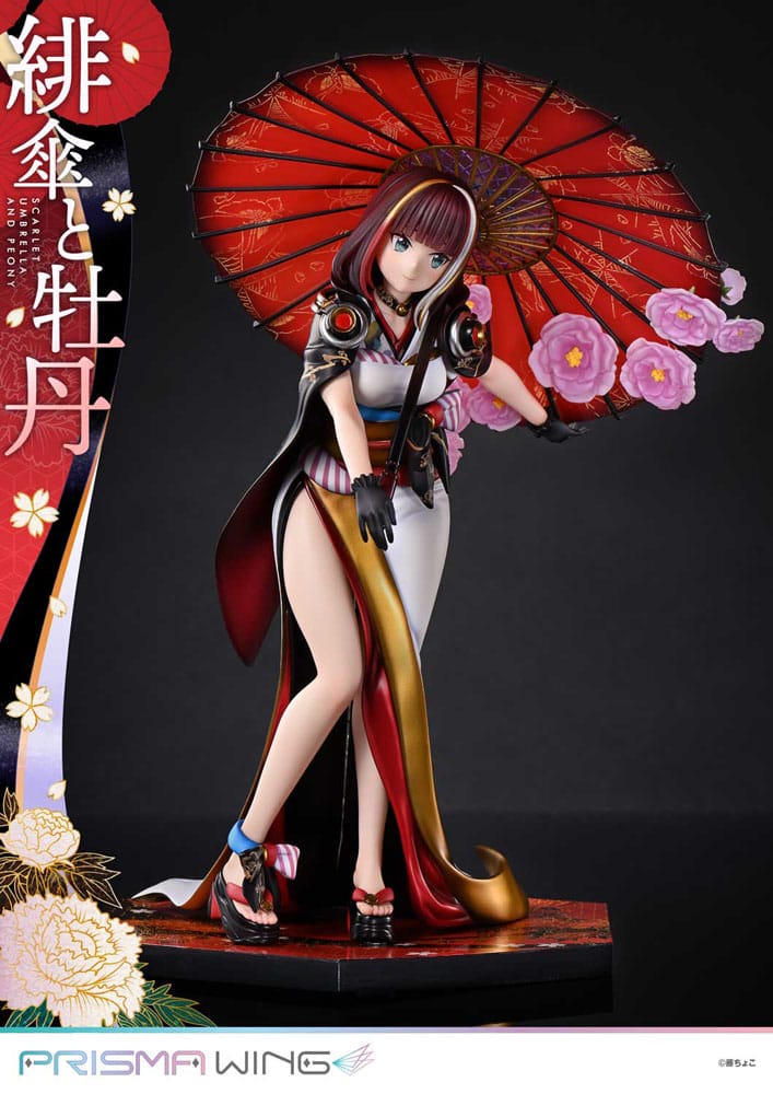 Original Illustration by Fuzichoco Prisma Wing PVC Statue 1/7 Scarlet Umbrella And Peony 28 cm Scalefiguren Yokina