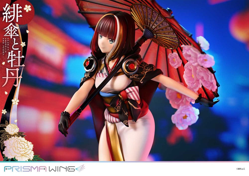Original Illustration by Fuzichoco Prisma Wing PVC Statue 1/7 Scarlet Umbrella And Peony 28 cm Scalefiguren Yokina