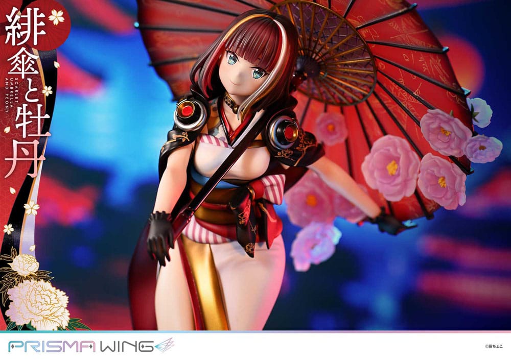 Original Illustration by Fuzichoco Prisma Wing PVC Statue 1/7 Scarlet Umbrella And Peony 28 cm Scalefiguren Yokina