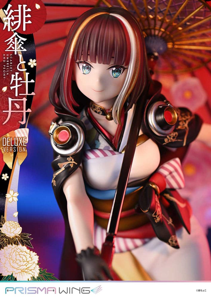 Original Illustration by Fuzichoco Prisma Wing PVC Statue 1/7 Scarlet Umbrella And Peony Deluxe Version 32 cm Scalefiguren Yokina