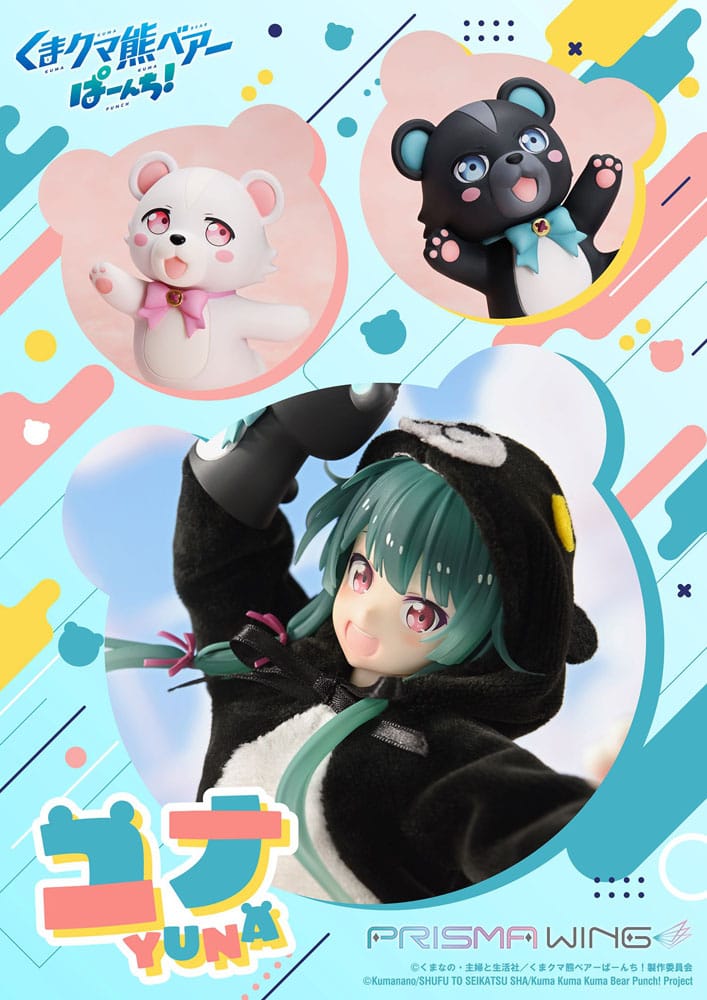 Kuma Kuma Kuma Bear Punch! Prisma Wing PVC Statue 1/7 Yuna 28 cm Scalefiguren Yokina