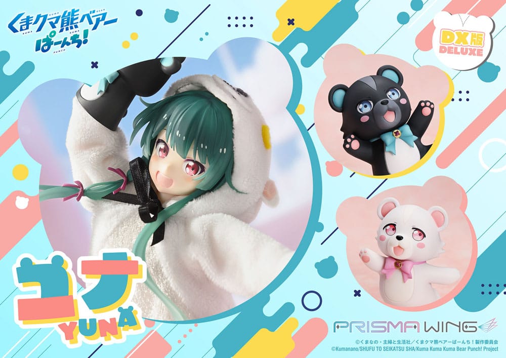 Kuma Kuma Kuma Bear Punch! Prisma Wing PVC Statue 1/7 Yuna Deluxe Version 28 cm Scalefiguren Yokina