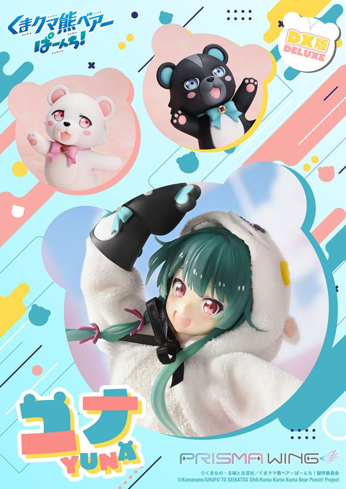 Kuma Kuma Kuma Bear Punch! Prisma Wing PVC Statue 1/7 Yuna Deluxe Version 28 cm Scalefiguren Yokina