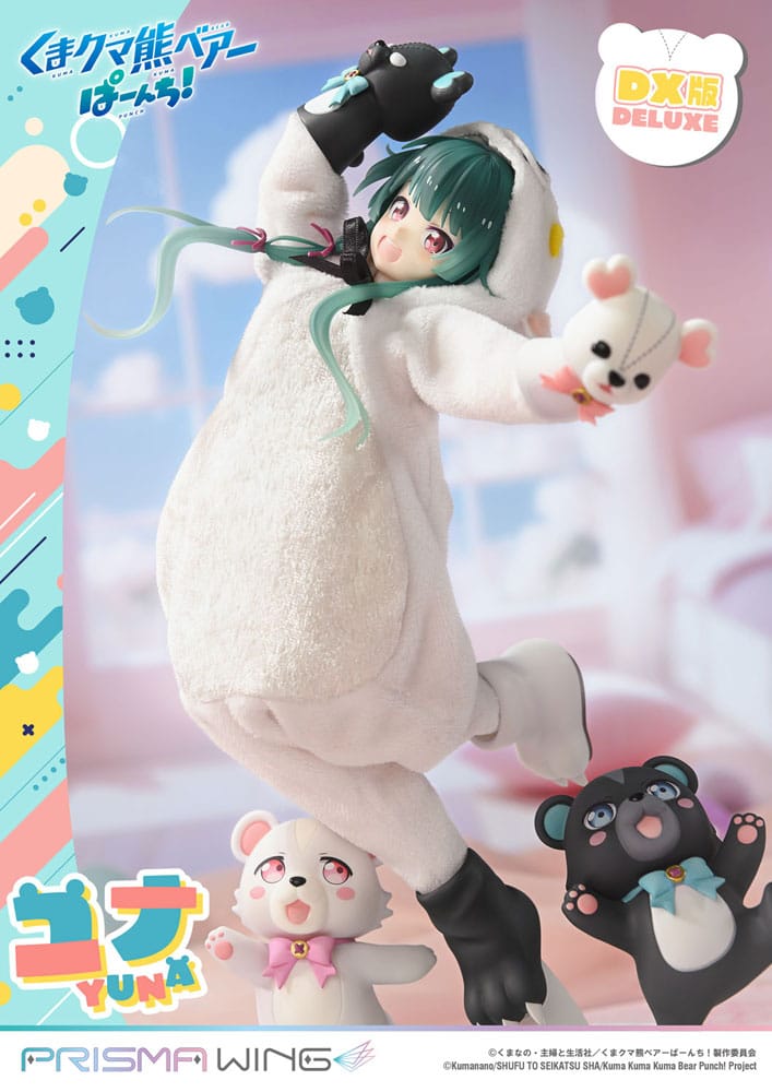 Kuma Kuma Kuma Bear Punch! Prisma Wing PVC Statue 1/7 Yuna Deluxe Version 28 cm Scalefiguren Yokina