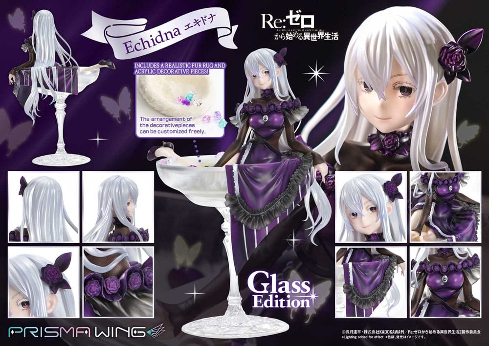Re:ZERO Starting Life in Another World Prisma Wing PVC Statue 1/7 Echidna Glass Edition 24 cm Scalefiguren Yokina