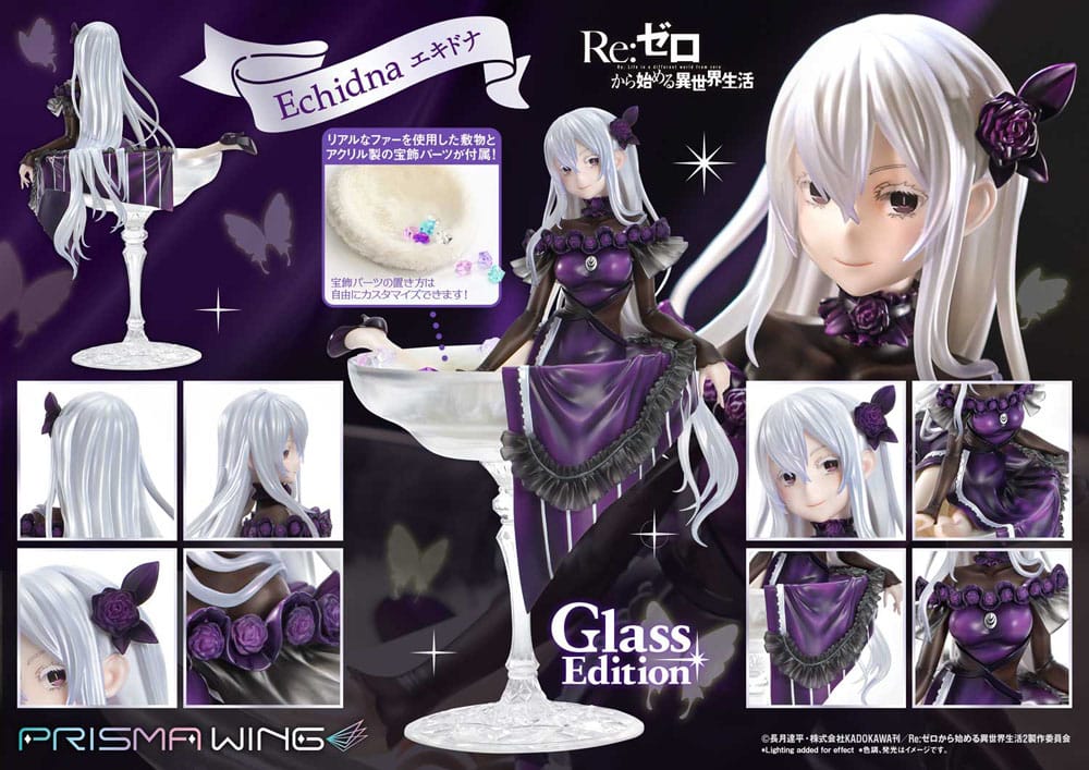 Re:ZERO Starting Life in Another World Prisma Wing PVC Statue 1/7 Echidna Glass Edition 24 cm Scalefiguren Yokina