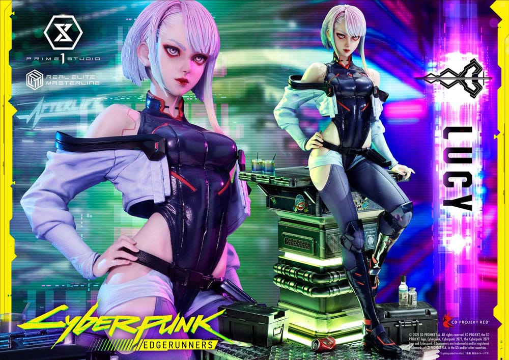 Cyberpunk: Edgerunners Real Elite Masterline Series Statue 1/4 Lucy Deluxe Version 50 cm Scalefiguren Yokina