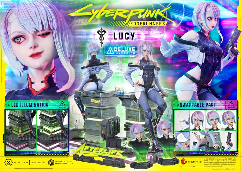 Cyberpunk: Edgerunners Real Elite Masterline Series Statue 1/4 Lucy Deluxe Bonus Version 50 cm Scalefiguren Yokina