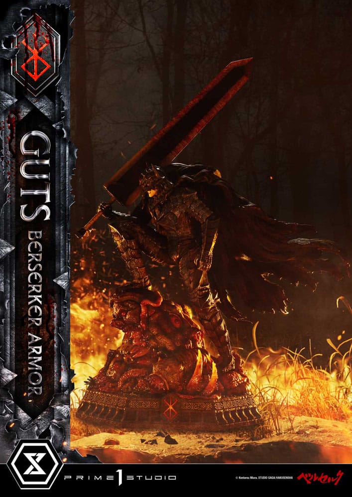 Berserk Ultimate Premium Masterline Series Statue 1/4 Guts, Berserker Armor Grunbeld vs. Guts Deluxe Version 94 cm Scalefiguren Yokina