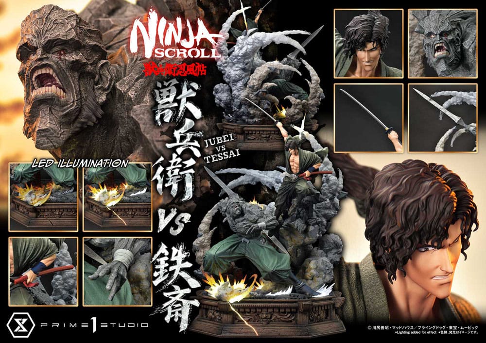 Ninja Scroll Ultimate Premium Masterline Series Statue 1/4 Jubei Versus Tessai 101 cm Scalefiguren Yokina