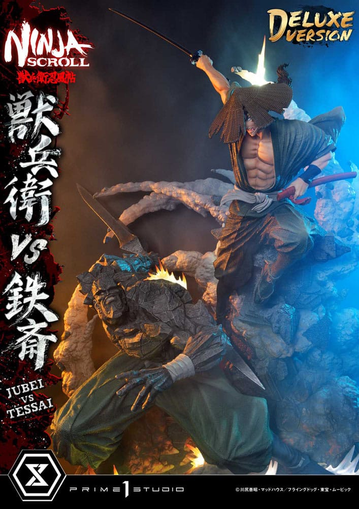 Ninja Scroll Ultimate Premium Masterline Series Statue 1/4 Jubei Versus Tessai Deluxe Version 101 cm Scalefiguren Yokina