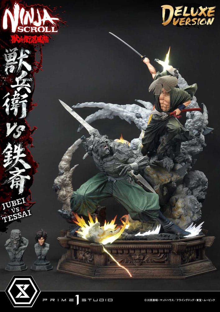 Ninja Scroll Ultimate Premium Masterline Series Statue 1/4 Jubei Versus Tessai Deluxe Version 101 cm Scalefiguren Yokina