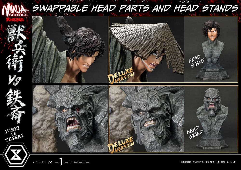 Ninja Scroll Ultimate Premium Masterline Series Statue 1/4 Jubei Versus Tessai Deluxe Bonus Version 101 cm Scalefiguren Yokina