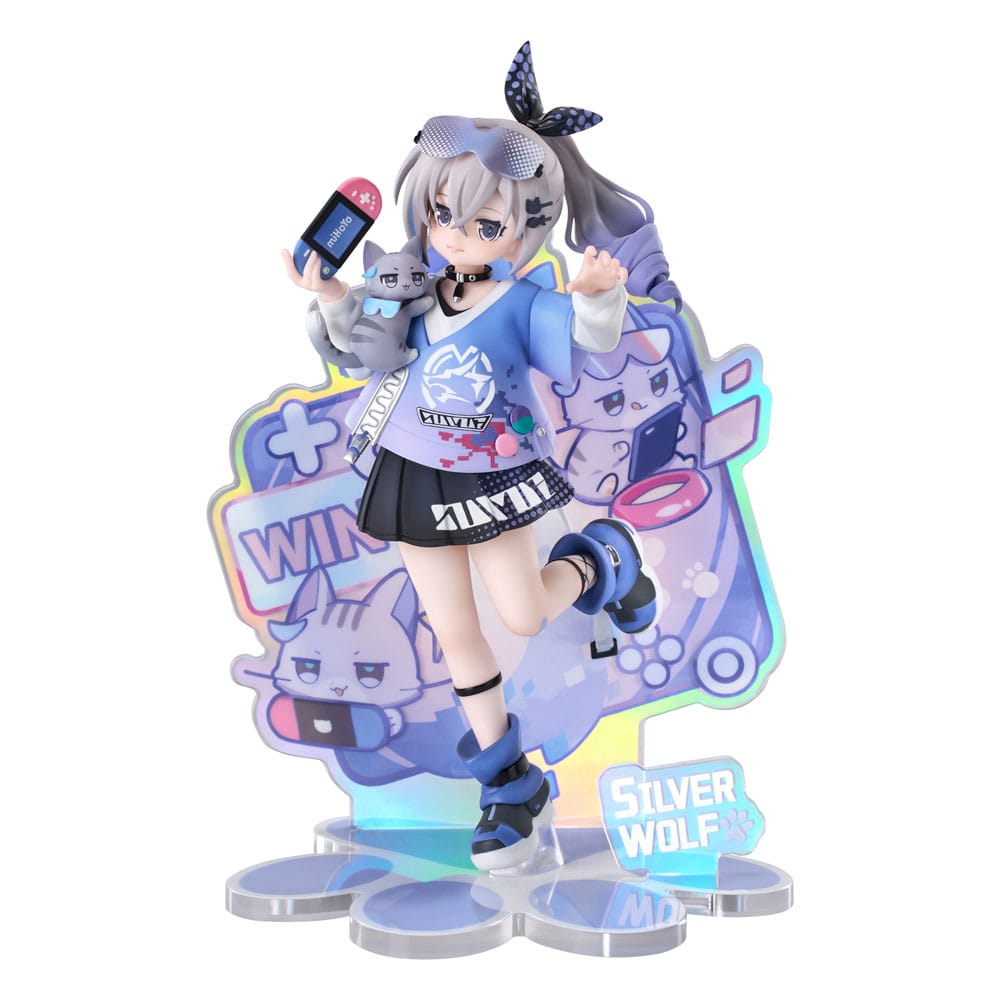 Honkai: Star Rail Rise Up Little Cat Series PVC Statue Silver Wolf Ver. 19 cm Prizefiguren Yokina