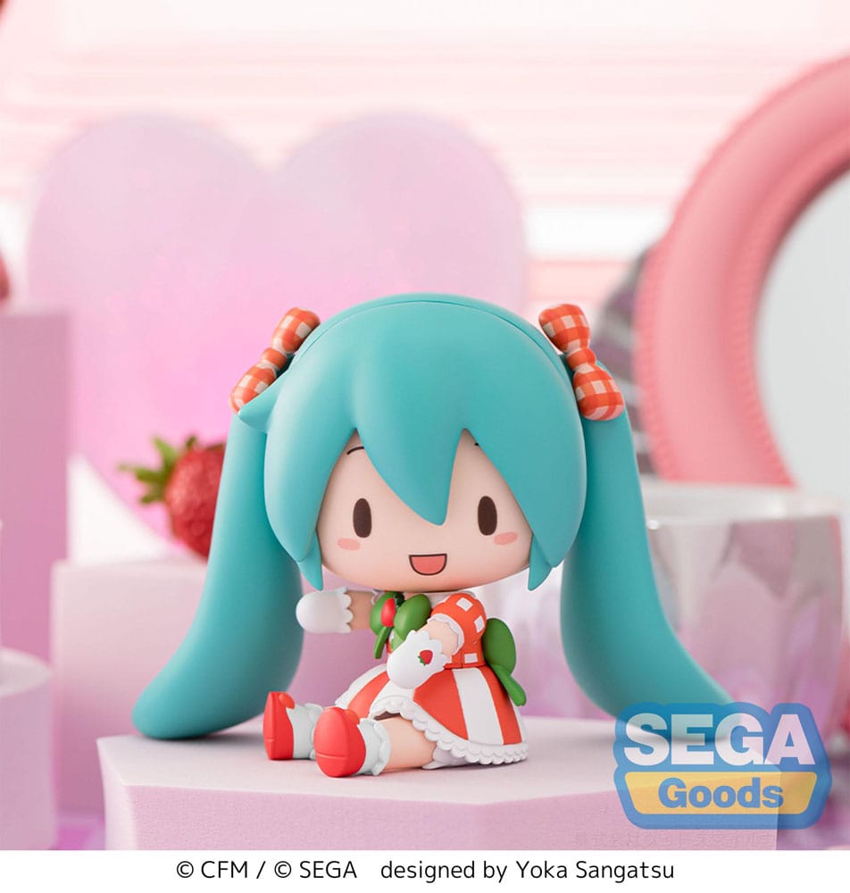 Character Vocal Series 01: Hatsune Miku Fuwa Petit Chibi Figur Hatsune Miku x Love and Berry Dress Up and Dance! Lovely Strawberry 8 cm Minifiguren Yokina