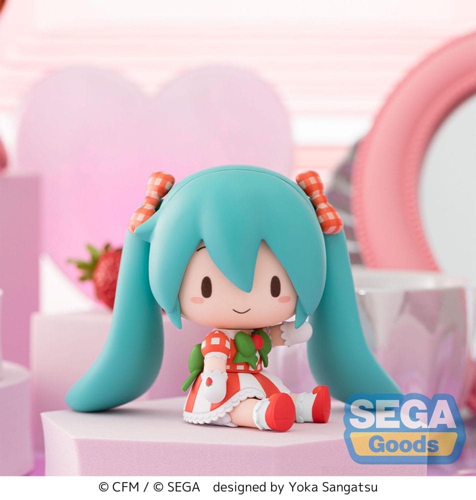 Character Vocal Series 01: Hatsune Miku Fuwa Petit Chibi Figur Hatsune Miku x Love and Berry Dress Up and Dance! Lovely Strawberry 8 cm Minifiguren Yokina