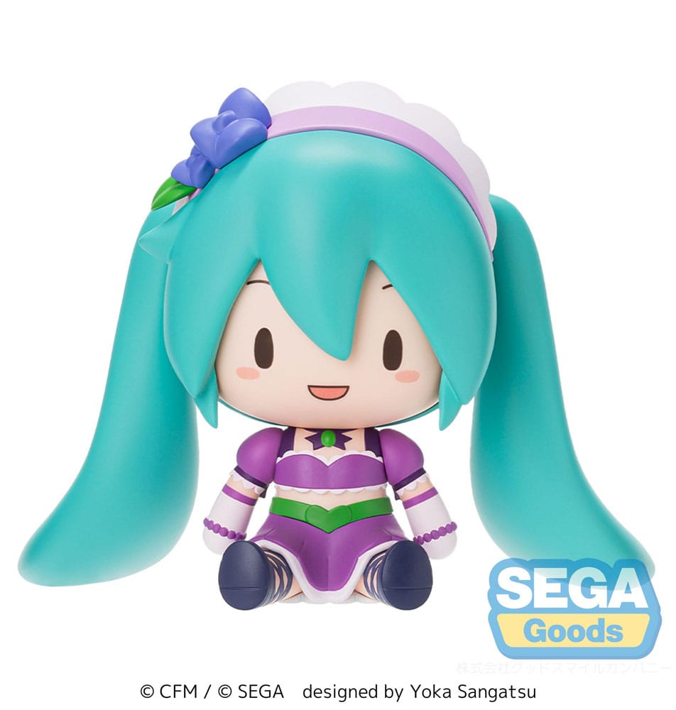 Character Vocal Series 01: Hatsune Miku Fuwa Petit Chibi Figur Hatsune Miku x Love and Berry Dress Up and Dance! Sparkly Purple 8 cm Minifiguren Yokina