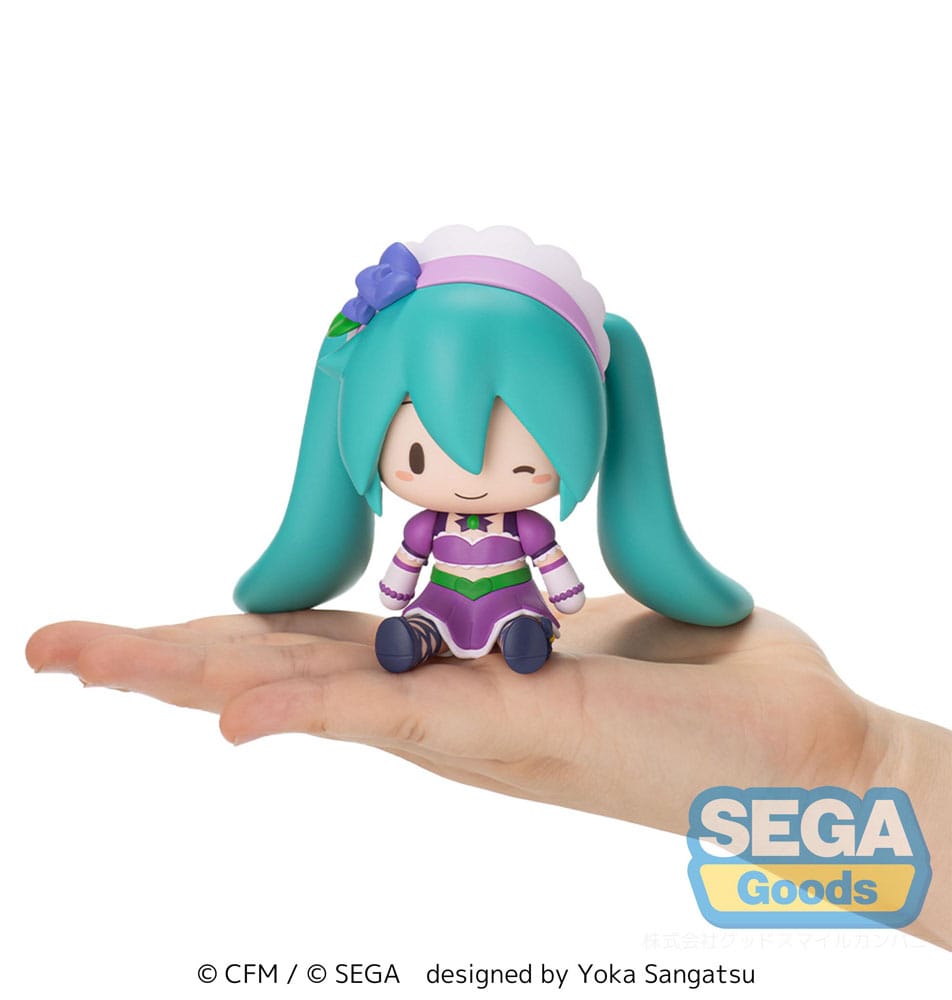 Character Vocal Series 01: Hatsune Miku Fuwa Petit Chibi Figur Hatsune Miku x Love and Berry Dress Up and Dance! Sparkly Purple 8 cm Minifiguren Yokina