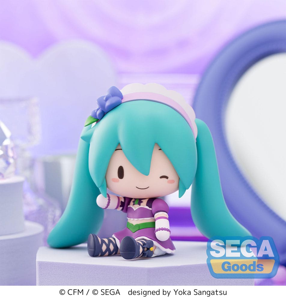 Character Vocal Series 01: Hatsune Miku Fuwa Petit Chibi Figur Hatsune Miku x Love and Berry Dress Up and Dance! Sparkly Purple 8 cm Minifiguren Yokina