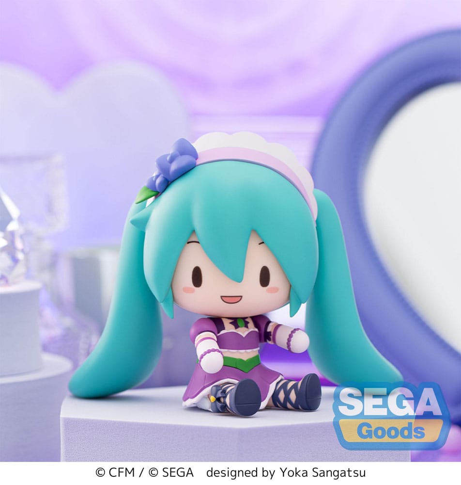 Character Vocal Series 01: Hatsune Miku Fuwa Petit Chibi Figur Hatsune Miku x Love and Berry Dress Up and Dance! Sparkly Purple 8 cm Minifiguren Yokina