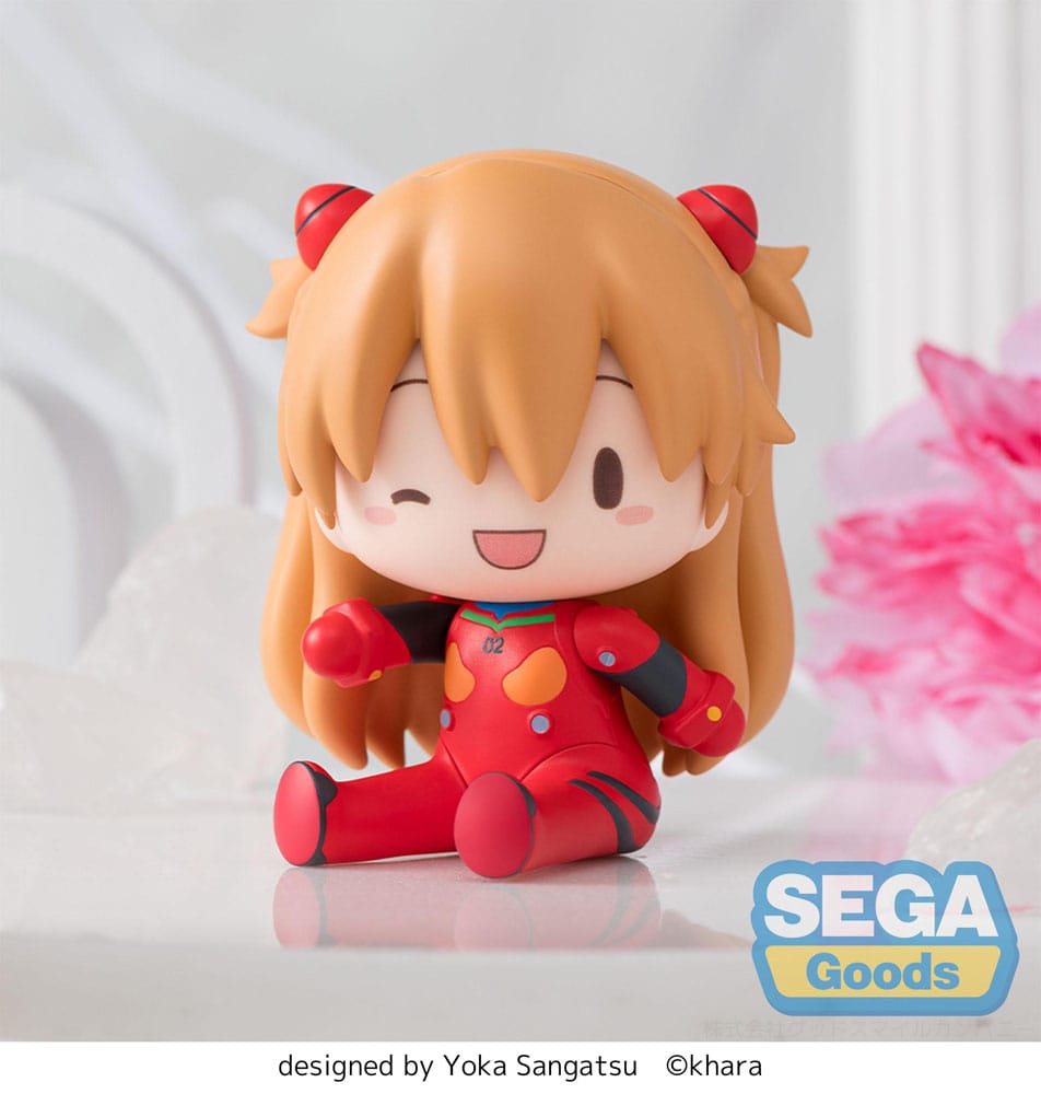 Evangelion: New Theatrical Edition Fuwa Petit Chibi Figur Asuka Plug Suit 8 cm Minifiguren Yokina