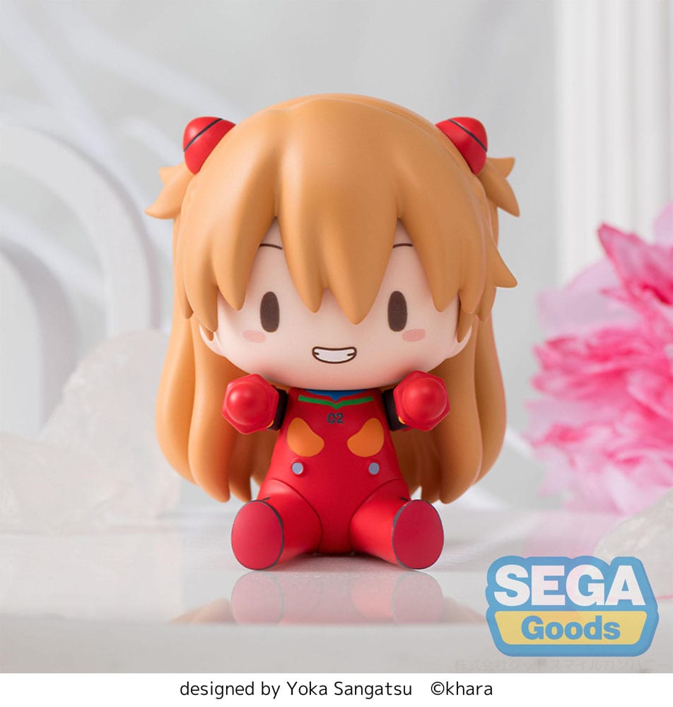 Evangelion: New Theatrical Edition Fuwa Petit Chibi Figur Asuka Plug Suit 8 cm Minifiguren Yokina