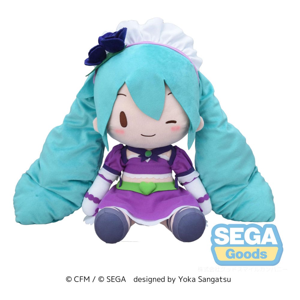 Character Vocal Series 01: Hatsune Miku Fuwa Petit Plüschfigur Hatsune Miku x Love and Berry Dress Up and Dance! Sparkly Purple 40 cm Plüschtier Yokina