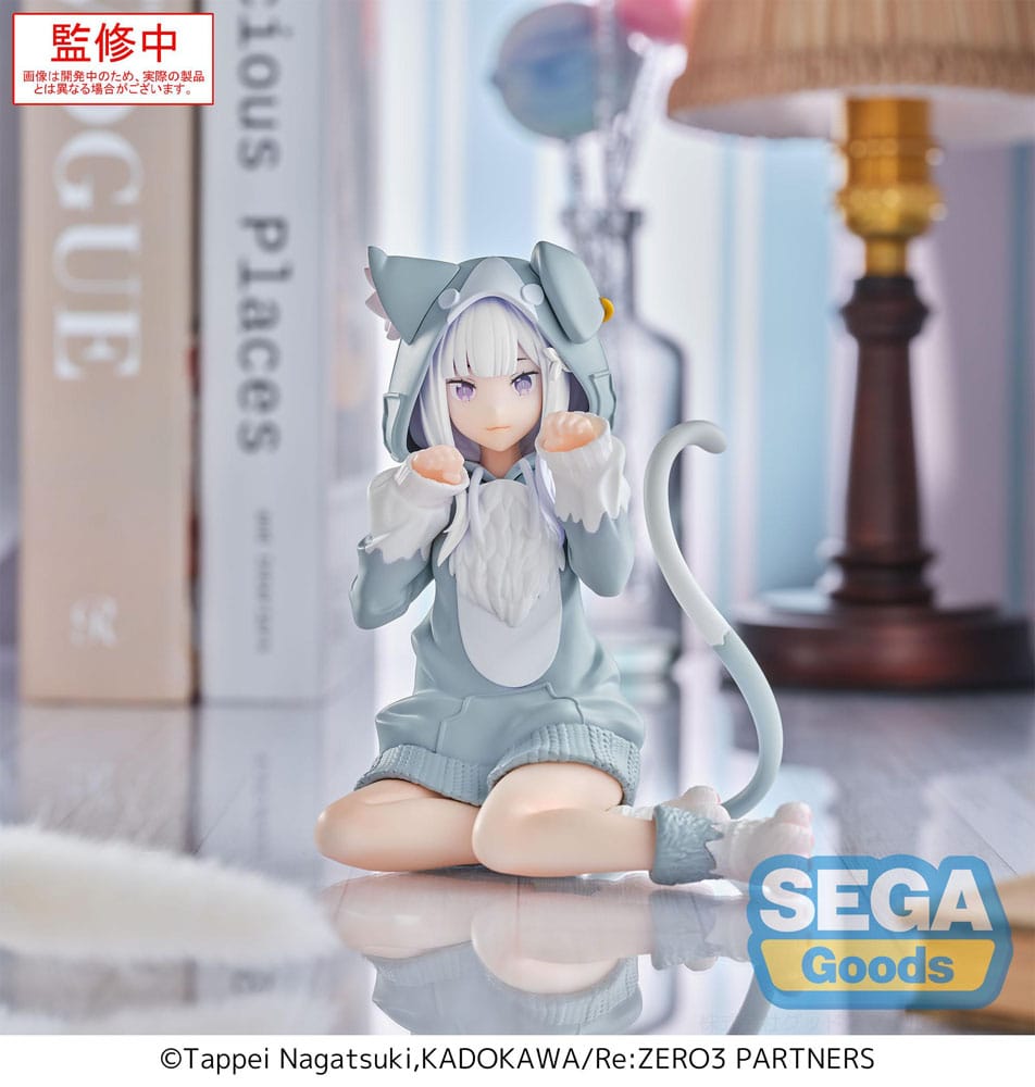 Re:Zero Starting Life in Another World Yumemirize PVC Statue Emilia Mofumofu Pack 11 cm Prizefiguren Yokina