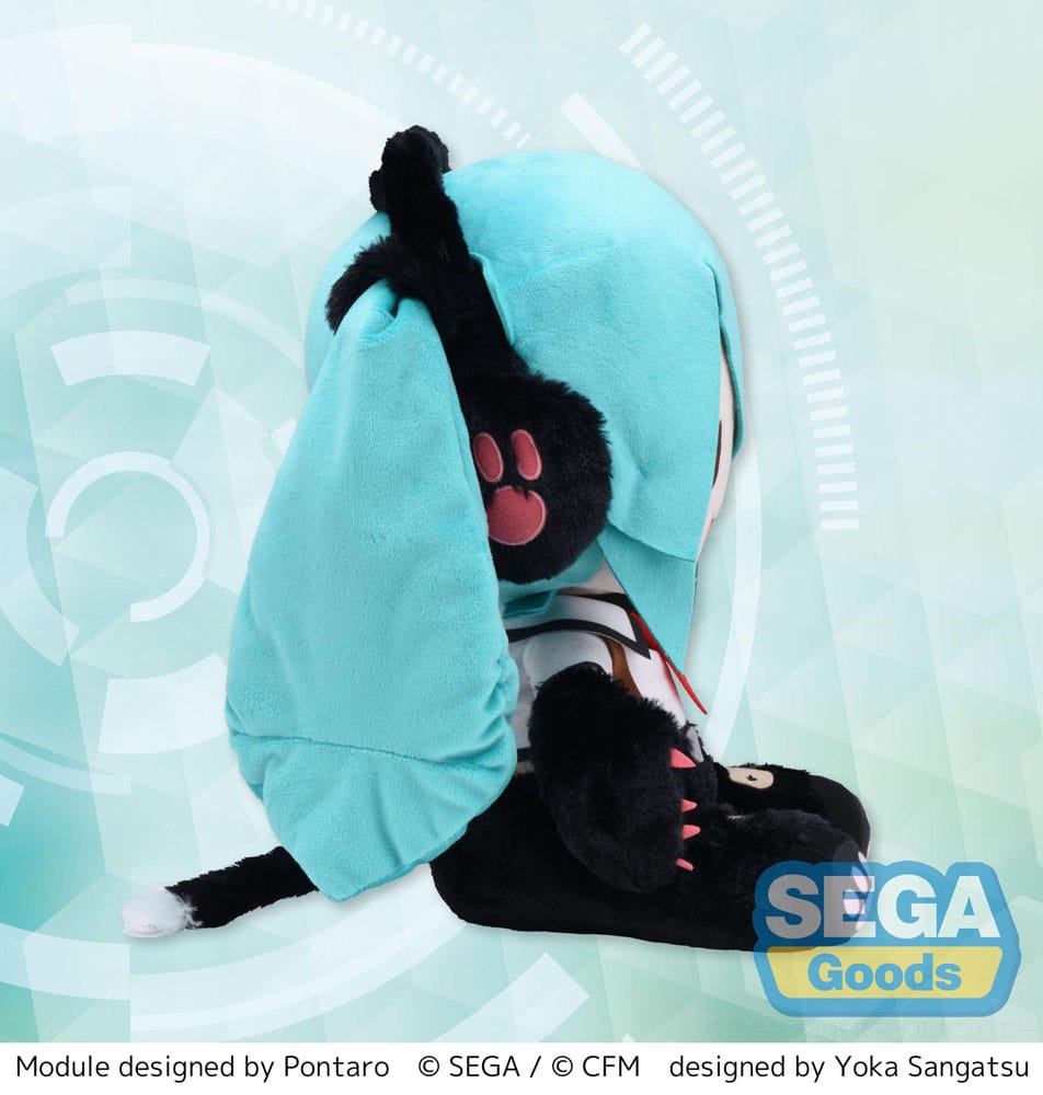 Hatsune Miku Project Diva Arcade Future Tone Fuwa Petit Plüschfigur Hatsune Miku Kitty Cat LL 30 cm Plüschtier Yokina