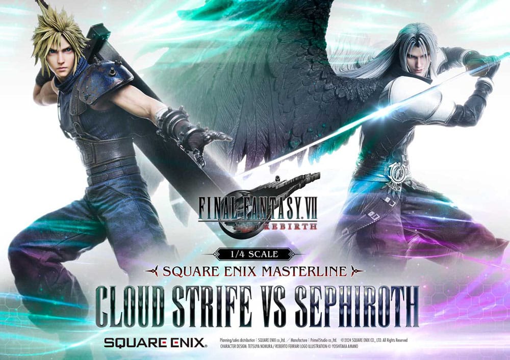 Final Fantasy VII Rebirth Masterline Statuen 2er-Pack 1/4 Cloud Strife vs Sephiroth 69 cm Scalefiguren Yokina