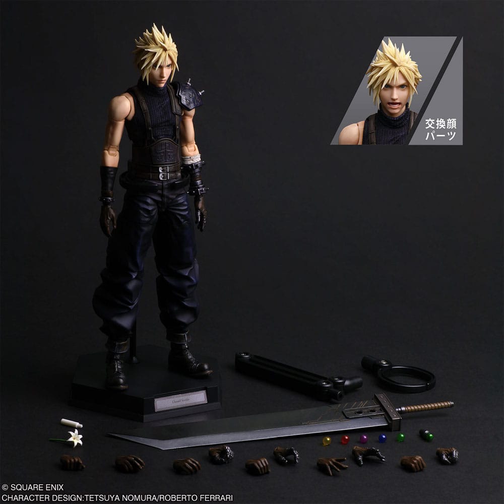 Final Fantasy VII Rebirth Play Arts Shin Actionfigur Cloud Strife 27 cm Figmas Yokina