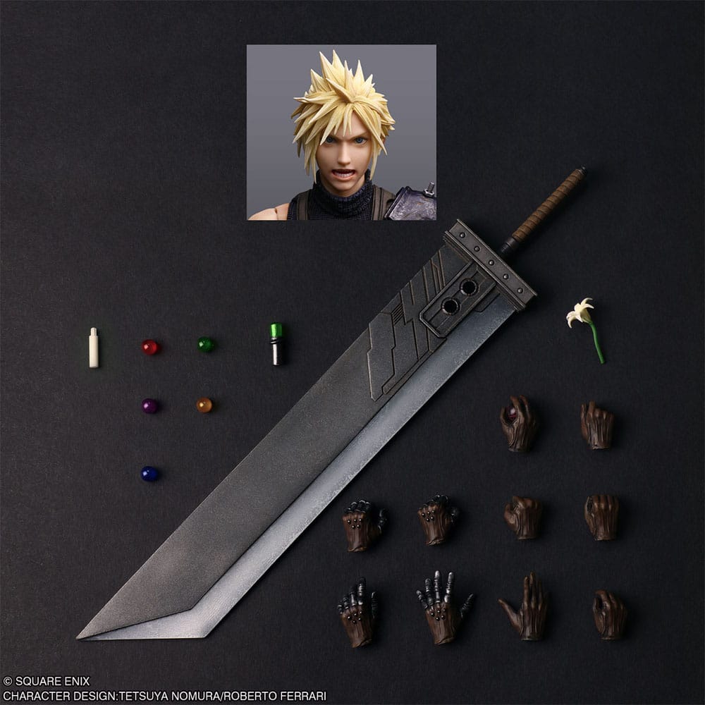 Final Fantasy VII Rebirth Play Arts Shin Actionfigur Cloud Strife 27 cm Figmas Yokina