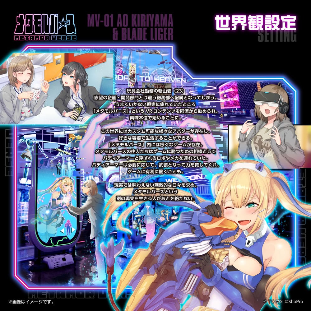 Metamor Verse Plastic Model Kit 1/10 MV-01 Ao Kiriyama & Blade Liger 17 cm Figmas Yokina