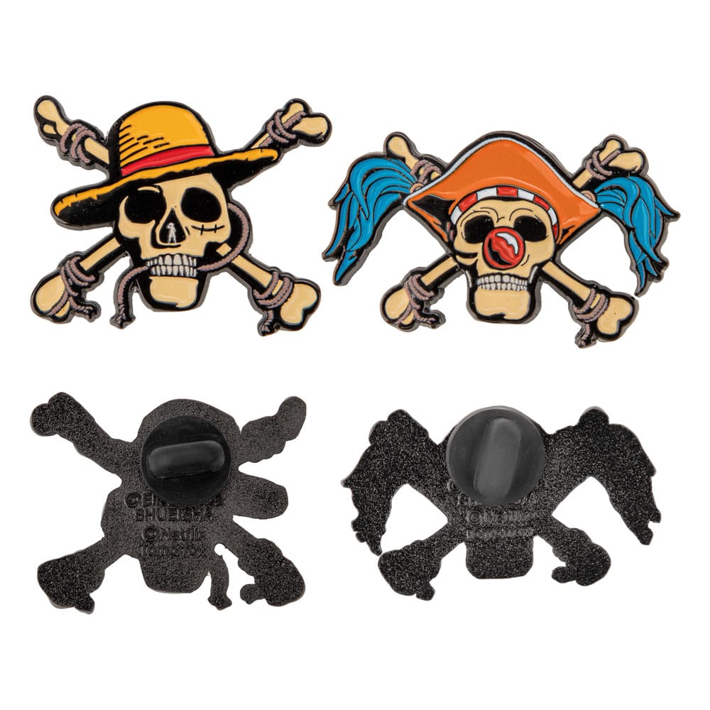 Ansteck-Pins 2er-Pack Luffy & Buggy One Piece Ansteck-Buttons Yokina